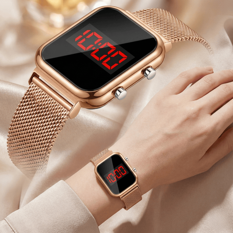 Luxury Watch Life - Modne zegarki LED z magnetycznym zapięciem,