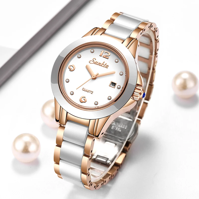 Ladies Luxury Watch - Zegarek damski Sunkta Fashion Casual Quartz