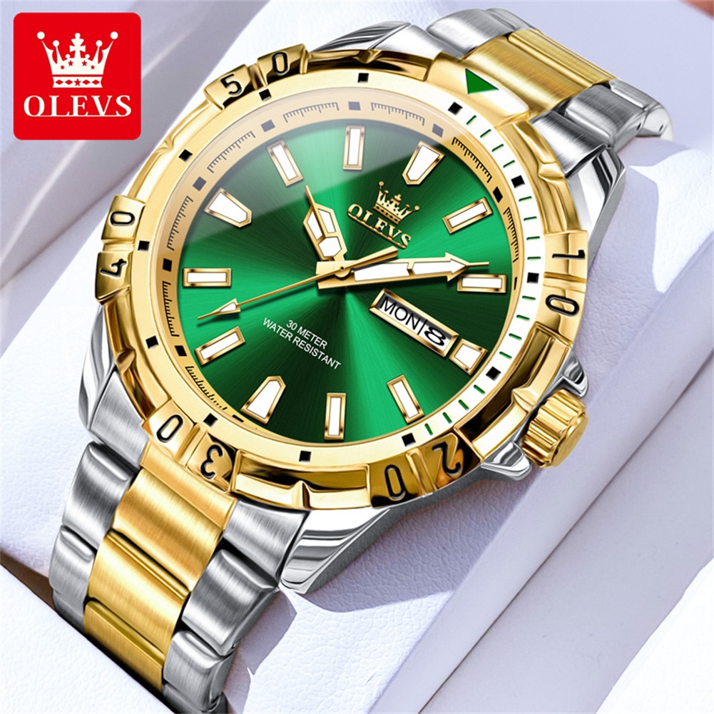 Luxury Watch Mockup - OLEVS 5560 Zegarek kwarcowy dla mężczyzn,