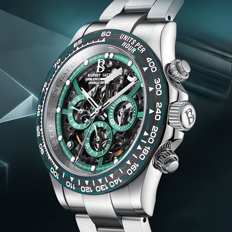 Chronograph Flyback Watch - Zegarek męski BONEST GATTI, automatyczny mechaniczny