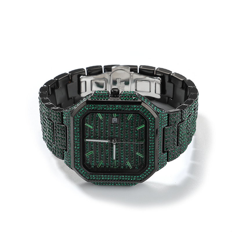 Luxury Watch Gold And Black - Męskie zegarki kwarcowe Hip Hop z