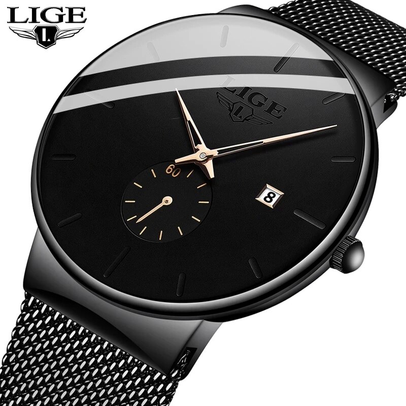 Luxury Watch Mockup - LIGE modne męskie zegarki Top marka