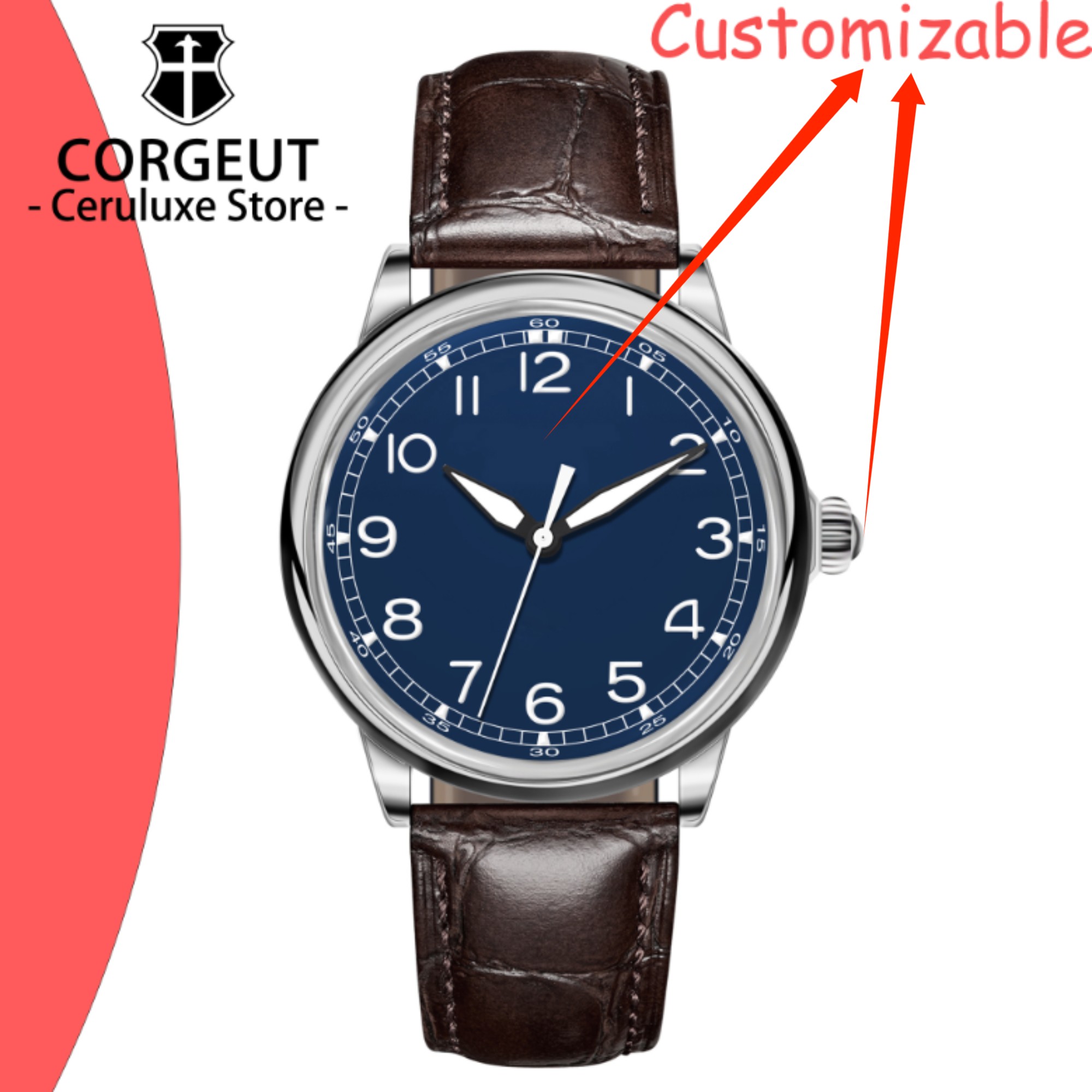 Luxury Watch Leather - Zegarki męskie luksusowe z własnym logo,