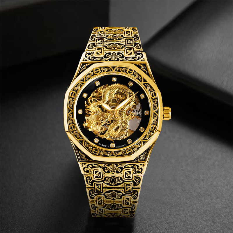 Męski czarno-złoty luksusowy,  – Luxury Watch Gold And Black recenzja i cena