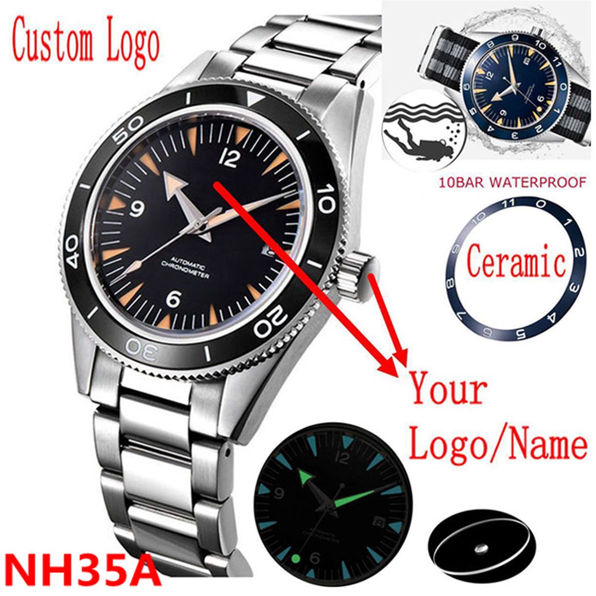 Własne logo NH35 zegarek z mec – Luxury Watch Life recenzja i cena