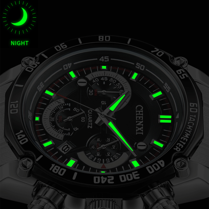 Zegarki męskie CHENXI, chronog – Luxury Watch Mockup recenzja i cena