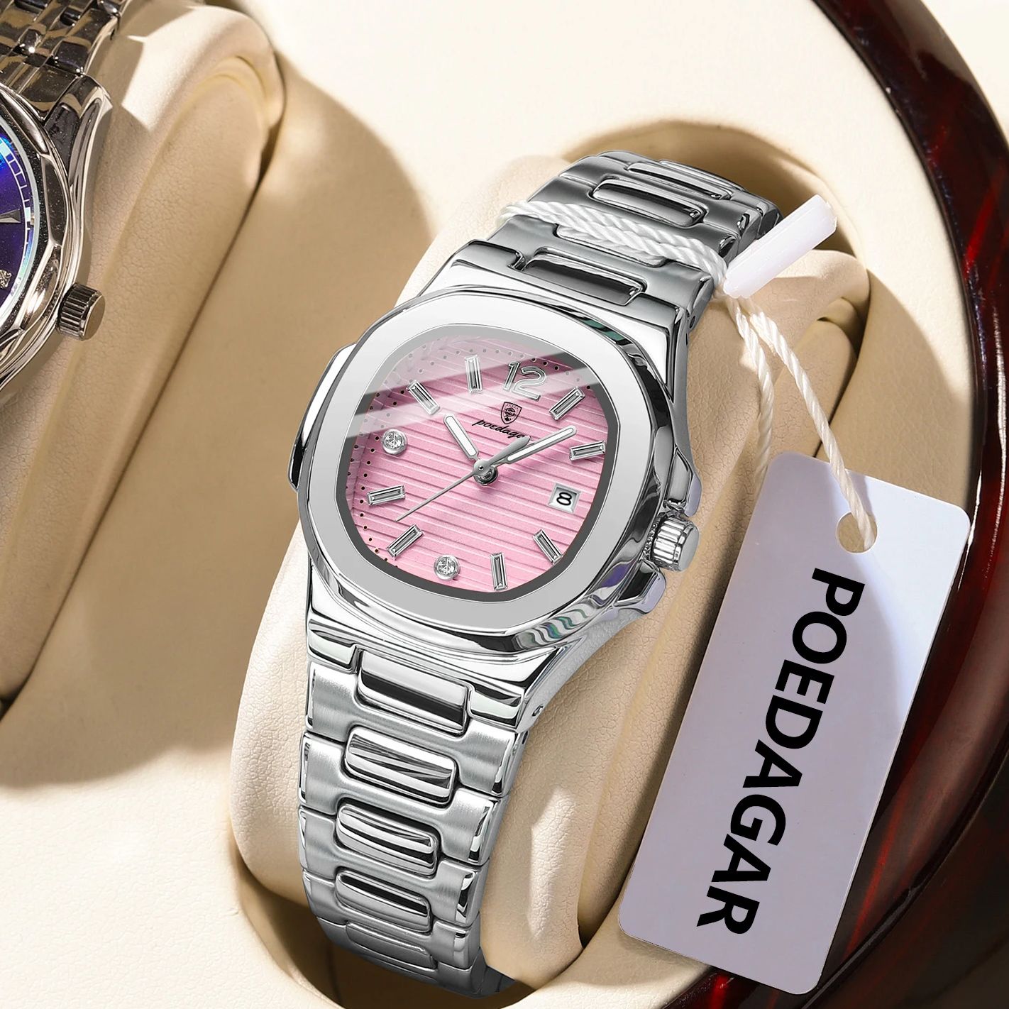 POEDAGAR Kwadratowy Zegarek Da – Ladies Luxury Watch recenzja i cena