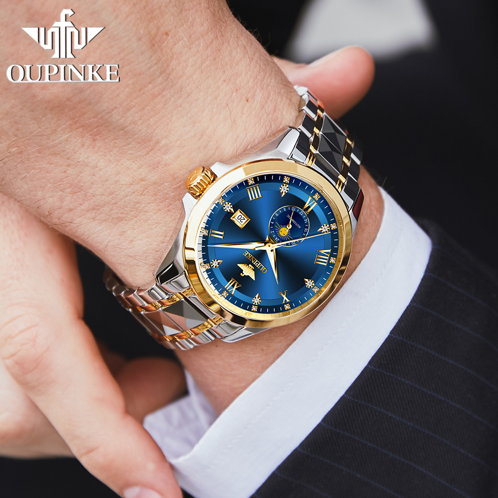 Zegarek męski OUPINKE, luksuso – Luxury Watch Leather recenzja i cena