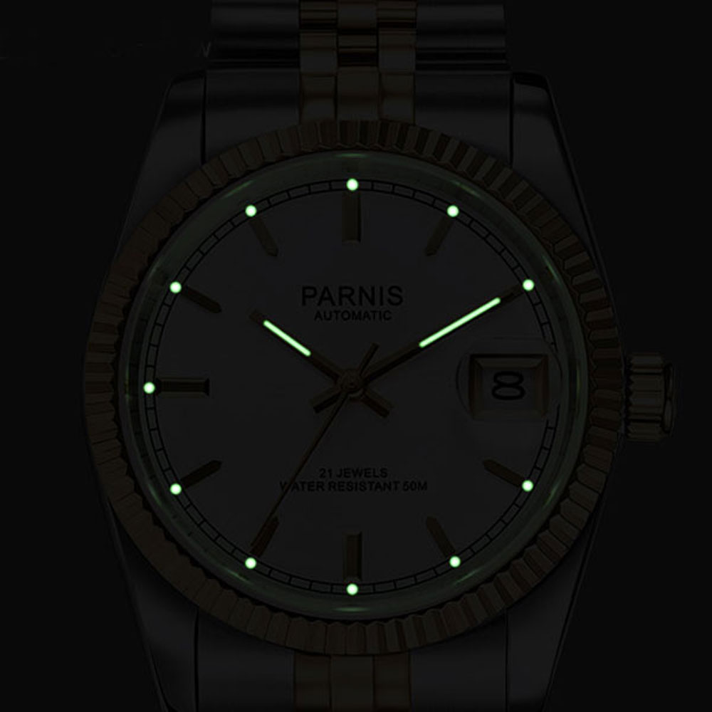 Parnis 36mm Męski Zegarek Auto – Luxury Watch Gold And Black recenzja i cena