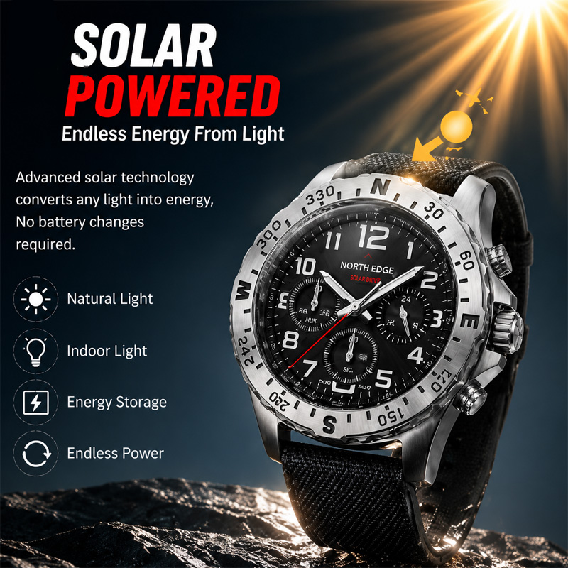 NORTH EDGE MACH 2 Męskie Zegar – Chronograph Flyback Watch recenzja i cena