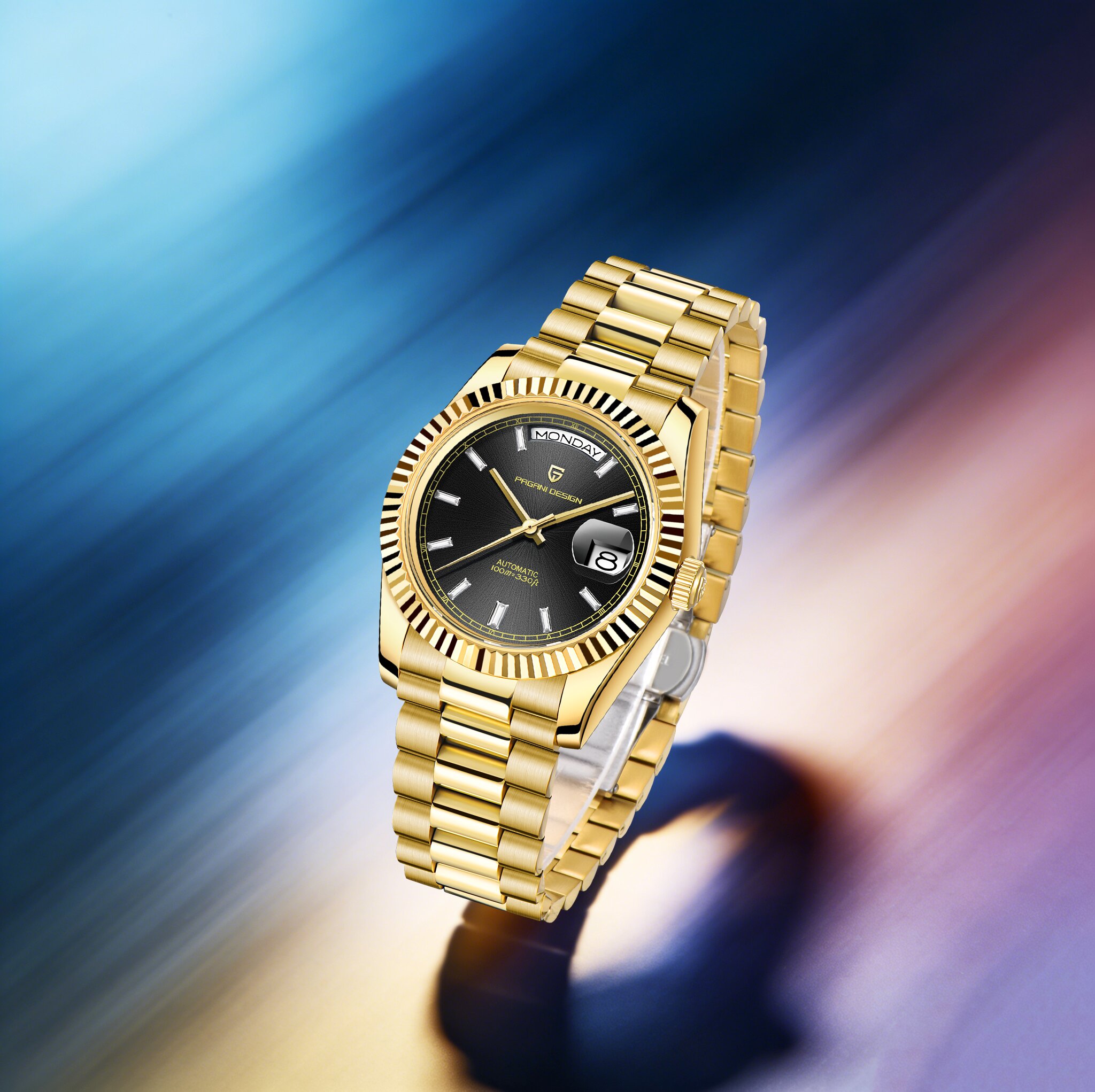 PAGANI DESIGN Luksusowy męski  – Luxury Watch Gold And Black recenzja i cena