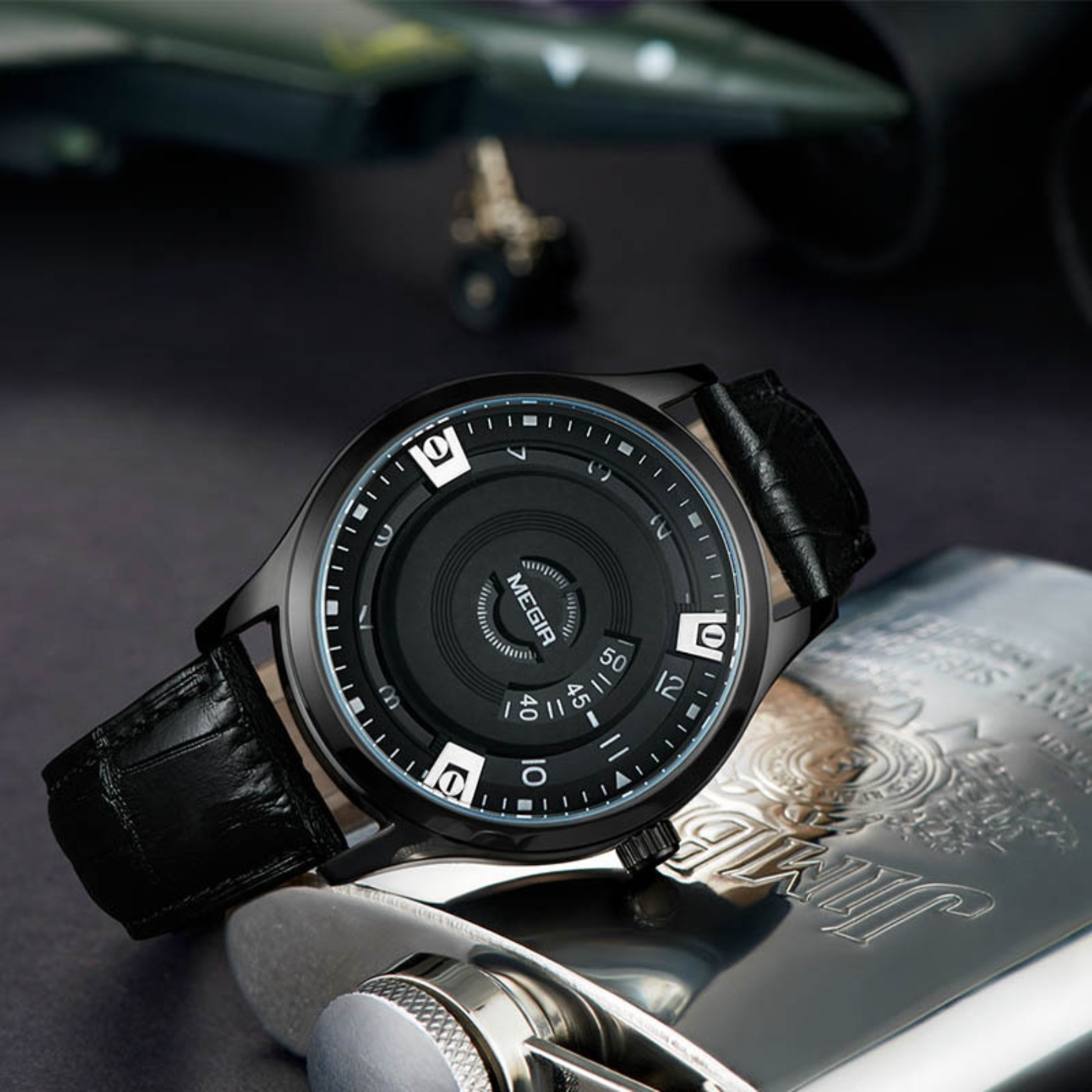 Zegarki męskie MEGIR, luksusow – Luxury Watch Leather recenzja i cena