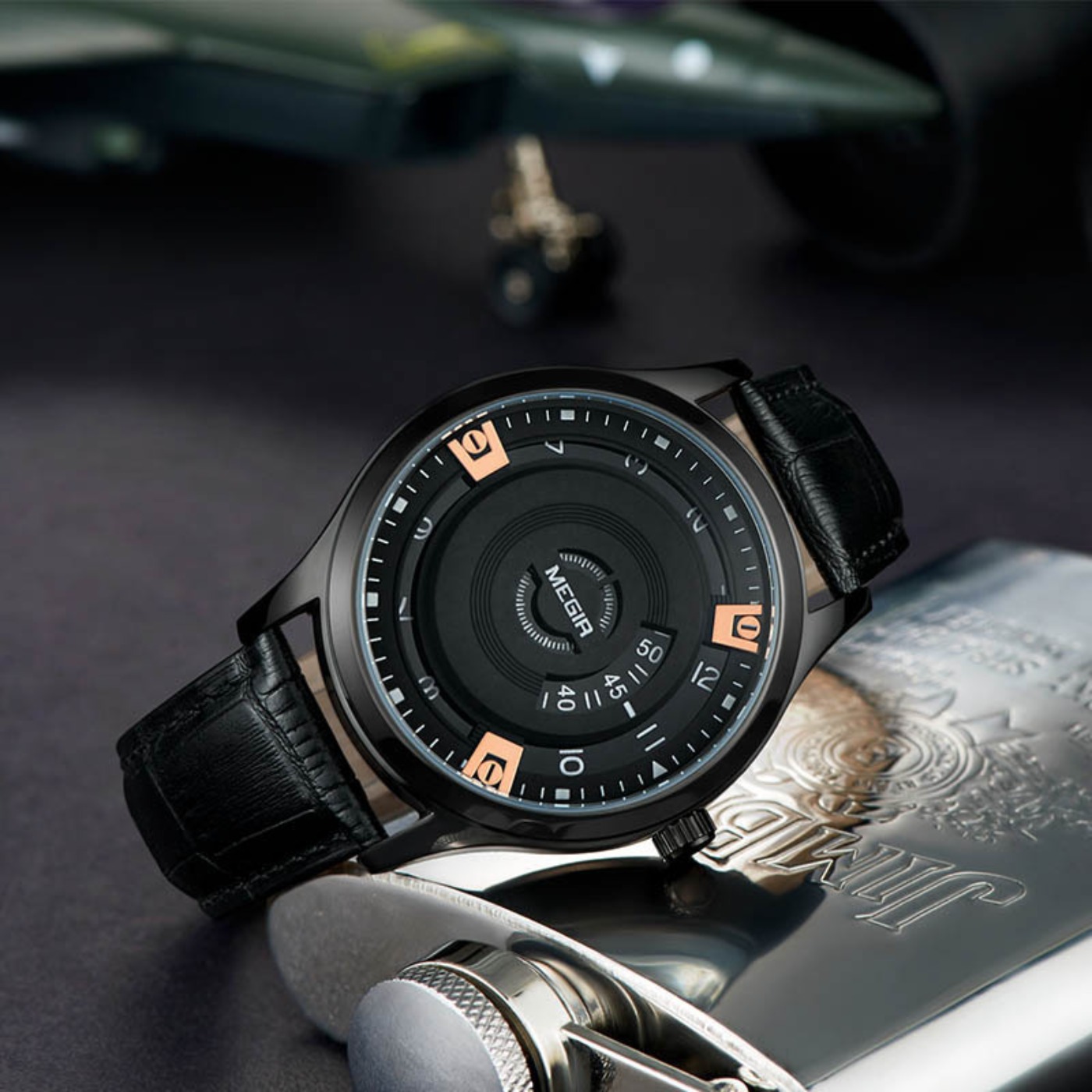 Zegarki męskie MEGIR, luksusow – Luxury Watch Leather recenzja i cena