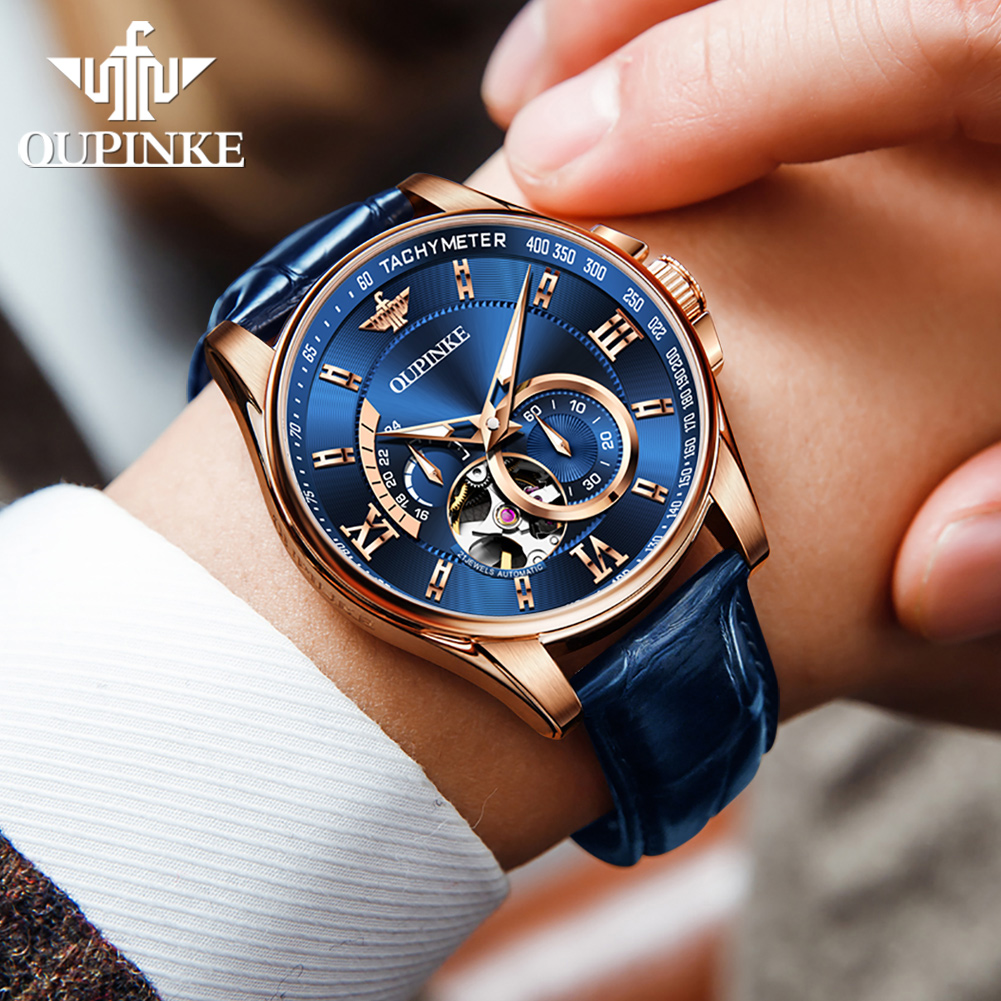 OUPINKE 3222 Oryginalny automa – Chronograph Flyback Watch recenzja i cena