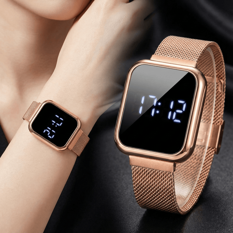 Modne prostokątne zegarki cyfr – Luxury Watch Life recenzja i cena